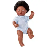 Berjuan Neugeborene Afrikanische 7058 Babypuppe 38 Cm