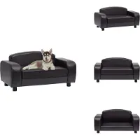 vidaXL Hundesofa Braun 80x50x40 cm Kunstleder - Hundebetten