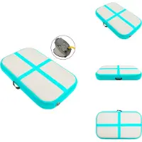 vidaXL Aufblasbare Gymnastikmatte mit Pumpe 60x100x20 cm PVC Grün - Yoga- & Pilatesmatten