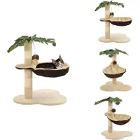 vidaXL Katzen-Kratzbaum mit Sisal-Kratzstange 50 cm Beige und Braun - Kratzbäume