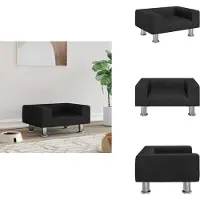 vidaXL Hundebett Schwarz 50x40x26,5 cm Samt - Hundebetten