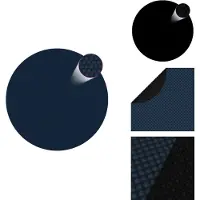 vidaXL Treibende Pool-Solarplane PE 250 cm Schwarz und Blau - Poolabdeckungen & -unterlagen