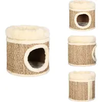 vidaXL Katzenhaus mit m Katzenbett 33 cm Seegras - Kratzbäume