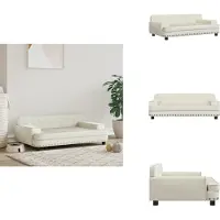 vidaXL Hundebett Creme 90x53x30 cm Samt - Hundebetten
