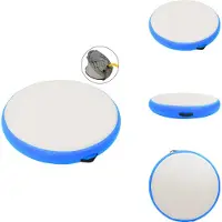 vidaXL Aufblasbare Gymnastikmatte mit Pumpe 100x100x15 cm PVC Blau - Yoga- & Pilatesmatten