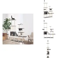 vidaXL Kratzbaum mit Sisal-Kratzsäulen Dunkelgrau 279 cm - Kratzbäume