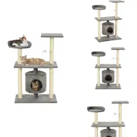 vidaXL Katzen-Kratzbaum Sisal 95 cm Grau - Kratzbäume