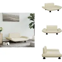 vidaXL Hundebett Creme 70x45x28 cm Kunstleder - Hundebetten