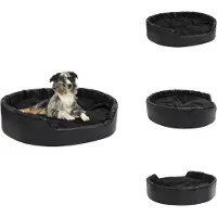 vidaXL Hundebett Schwarz 99x89x21 cm Plüsch und Kunstleder - Hundebetten