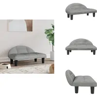 vidaXL Hundebett Hellgrau 70x52x30 cm Samt - Hundebetten
