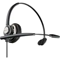 HP Poly EncorePro HW710 Ein-Ohr-Headset + Tragecase + Quick Disconnect, Kabelgebunden, Büro/Callcenter, 53 g, Kopfhörer, Schwarz