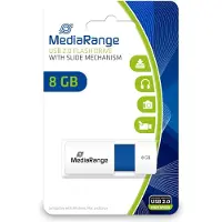 MediaRange MR971, 8 GB, USB Typ-A, 2.0, 12 MB/s, Dia, Blau, Weiß