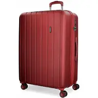 Movom Unisex. 5319366 Großer Koffer Holz starr Rot -52x75x33cm (OSFA), Synthetisch, ABS/Polykarbonat