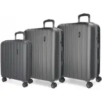 Joumma Bags MOVOM Wood Antracite, Luxus-ABS-Reisekoffer-Set, 75cm/65cm/55cm, 5318462