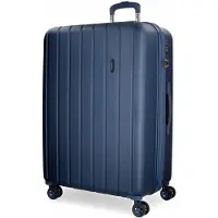 Movom Unisex. 5319364 Großer Koffer Holz starr 75cm Marineblau (OSFA), ABS/Polykarbonat