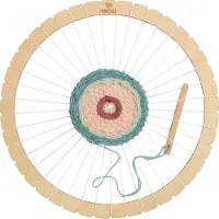 Micki Holz Webrahmen - kreatives Spielzeug rund 30cm für Kinder