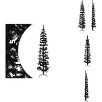 vidaXL Künstlicher Halb-Weihnachtsbaum Ständer Schlank Schwarz 210 cm - Weihnachtsbäume