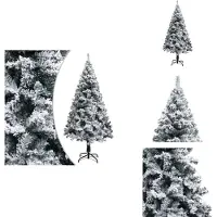 vidaXL Künstlicher Weihnachtsbaum mit Schnee Grün 150 cm PVC - Weihnachtsbäume