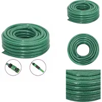 vidaXL Gartenschlauch mit Armaturen-Set Grün 0,9" 30 m PVC - Gartenschläuche
