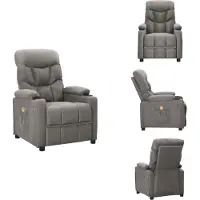 vidaXL Massagesessel Hellgrau Stoff - Massagesessel