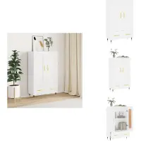 vidaXL Highboard Weiß 69,5x31x115 cm Holzwerkstoff