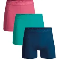 Muchachomalo Boxershorts Solid Herren Blue Blue Pink (3er-Pack) '24-M