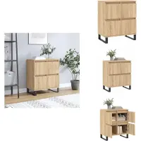 vidaXL Sideboard Sonoma-Eiche 60x35x70 cm Holzwerkstoff
