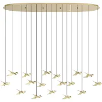 Eglo Hängelampe mit 17 Leuchten Paratebueno 2 Messing