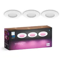 Philips Hue Slim Recessed 90mm 3er weiß LED Lampe, Farbe:Weiß