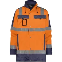 Dassy Limasol Warnschutz Parka PES70 STANDARD 500132 Gr. 2XL neonorange/dunkelblau