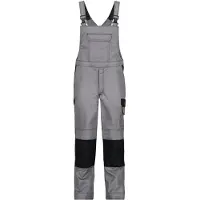 Dassy Wilson Zweifarbige Multinorm Latzhose mit Kniepolstertaschen - grafitgrau/schwarz - 54-5cm