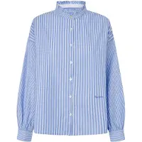 Pepe Jeans für Damen. PL304935 Bluse Pipery blau (XL), Lässig, Baumwolle, Langarm