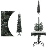 vidaXL Künstlicher Weihnachtsbaum mit Ständer Schlank Grün 240 cm PVC - Weihnachtsbäume