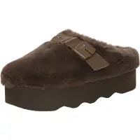 Scholl Clog Greta E Synthetic Fur Damen Brown-Schuhgröße 36