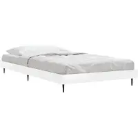 vidaXL Bettgestell Hochglanz-Weiß 90x200 cm Holzwerkstoff