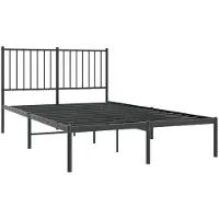 vidaXL Bettgestell mit Kopfteil Metall Schwarz 120x200 cm