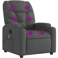vidaXL Massagesessel Dunkelgrau Stoff