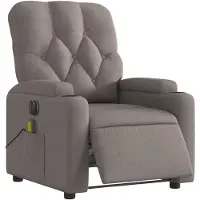 vidaXL Massagesessel Elektrisch Taupe Stoff