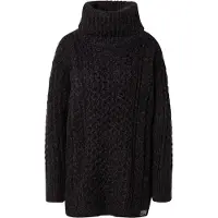 Superdry für Damen. W8011743A Schwarzes Strickkleid (L), Lässig, Acryl