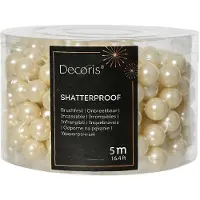 Décoris Perlengirlande XL Kunststoff d1.4l500 cm prl Weihnachten