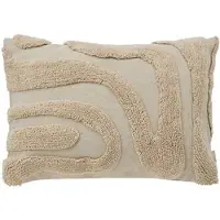 Fonq Wave Zierkissen 40 x 60 cm - Beige
