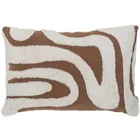 Fonq Wave Zierkissen 40 x 60 cm - Braun
