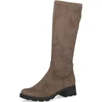 Caprice Damen Stiefel Stretch Schaft Langschaft kräftige Profilsohle 9-25613-41, Größe:38.5 EU, Farbe:Beige