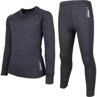 Lindberg Merino Thermounterwäsche JR Merinomix, Black Melange, 100