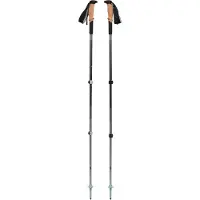 Black Diamond - Ganzjährige Aluminium-Skistöcke - Pursuit Shock Trekking Poles Steel Grey/Foam Green - Größe M\/L - Grau