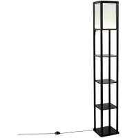 QAZQA Design Stehleuchte Schwarz Weiß inkl LED Nea