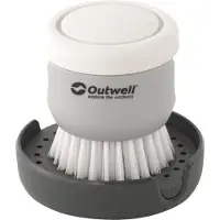 Outwell Kitson Brush w/Soap Dispenser, Bartbürste, Schwarz, Weiß, Polypropylen (PP), Silikon, 2 Stück(e), Matt, 90 mm