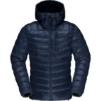 Norrøna - Daunenjacke mit Naturdaunen - Lyngen Down850 Hood M Indigo Night für Herren - Größe S - Navy blau