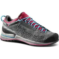 La Sportiva TX2 Evo Leather Woman, Approach Footwear, 38.5, Carbon/Red Plum (Grey) -