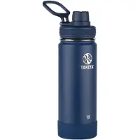 Takeya Actives Wasserflasche aus Edelstahl, vakuumisoliert, mit Ausgussdeckel, 453 ml, Premium-Qualit t, Mitternachtsblau